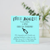 コメディ結婚式招待状ユーモア 招待状 (スタンド正面)