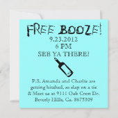 コメディ結婚式招待状ユーモア 招待状 (正面)