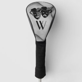 コメディ・アンド・悲劇劇場ジェスター・マスクイニシャル ゴルフヘッドカバー