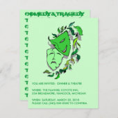 コメディ＆トラジディー  ご招待 ディナー 劇 映画 招待状 (正面/裏面)