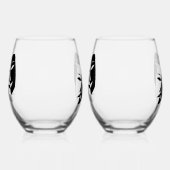 コメディ/悲劇マスク飲み物用品セット ステムなしワイングラス (左)