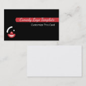コメディ – 抽象芸術おもしろいロゴ 名刺 (正面/裏面)