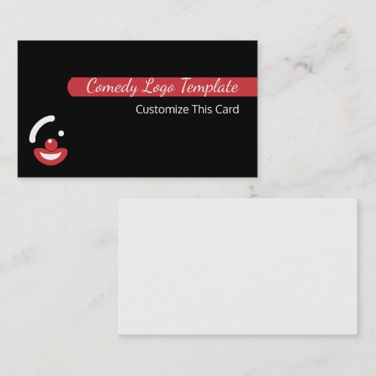 コメディ – 抽象芸術おもしろいロゴ 名刺 (正面/裏面)