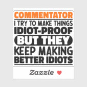 コメンテーター私は物事を引用文しようとするおもしろい シール (シート)