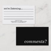 コメントか。 名刺 (正面/裏面)