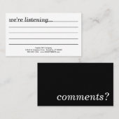 コメントか。 名刺 (正面/裏面)