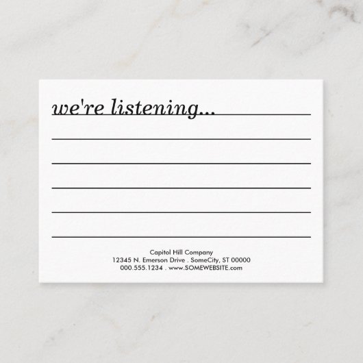 コメントか。 名刺 (正面)