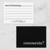 コメントか。 名刺 (正面/裏面)