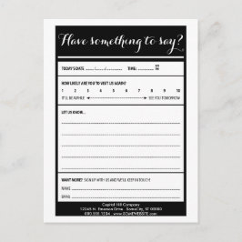 コメントカードを持っています ポストカード