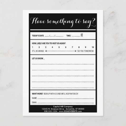 コメントカードを持っています ポストカード (正面)