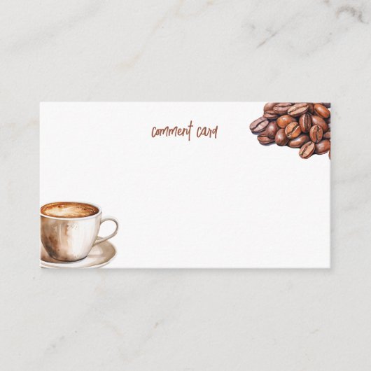 コメントカードコーヒーと会話 アドバイスカード (正面)