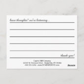 コメントカードコーヒー豆 ポストカード (裏面)