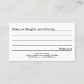 コメントカード色彩の鮮やかな破片 名刺 (裏面)