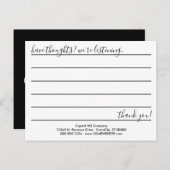 コメントカード ポストカード (正面/裏面)