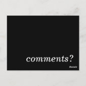 コメント? ポストカード (裏面)