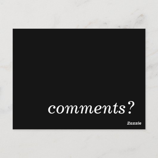コメント？ ポストカード (裏面)