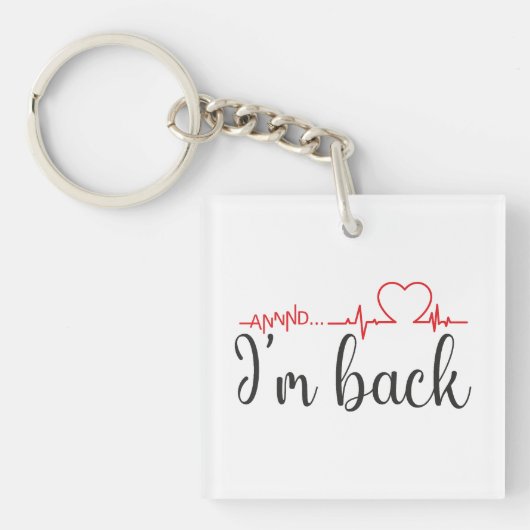 コメント…戻った!ハート攻撃遺族引用文 キーホルダー (正面)