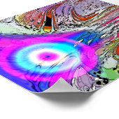 コメ白熱［赤熱］光を放つット ポスター (角)