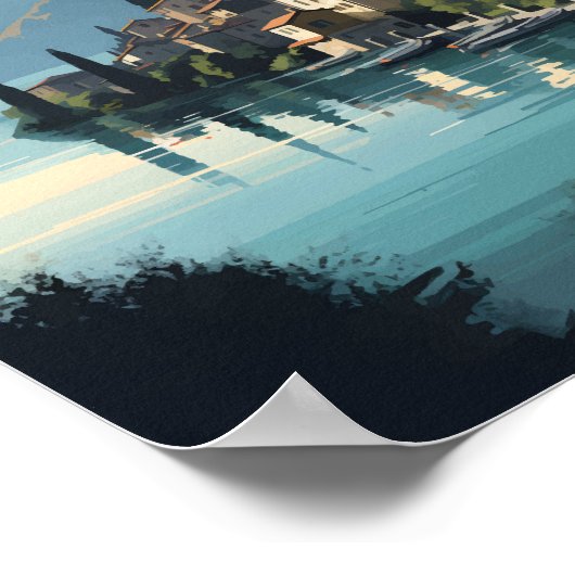 コモイタリアトラベルアートヴィンテージ ポスター (角)