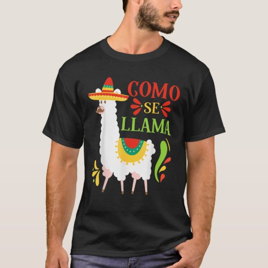コモセラマ動物おもしろいメキシコCinco De Mayo 2 Tシャツ (正面)