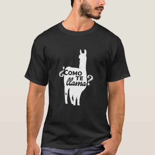 コモテラマおもしろいラマスペインの Tシャツ (正面)