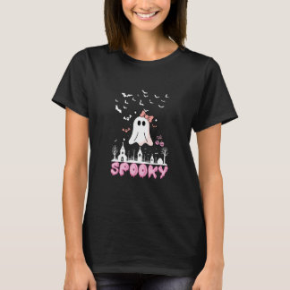 コモディカラーズのハロウィン、スプーキーな女の子のハロウィン Tシャツ