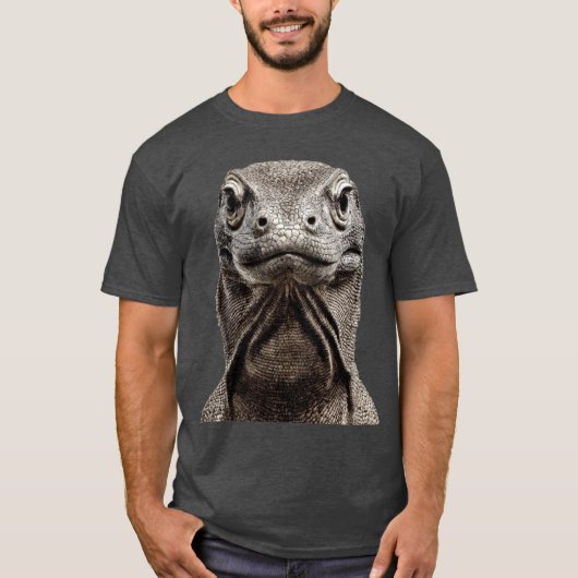 コモドドラゴンの頭 Tシャツ (正面)