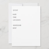 コモドドラゴンイベント招待状 招待状 (裏面)