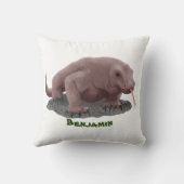 コモドドラゴンイラストレーション クッション (裏面)