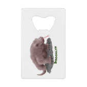 コモドドラゴンイラストレーション クレジットカード栓抜き (正面)