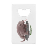 コモドドラゴンイラストレーション クレジットカード栓抜き (裏面)