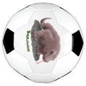 コモドドラゴンイラストレーション サッカーボール (回転)