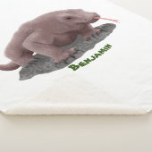 コモドドラゴンイラストレーション シェルパブランケット (3/4)