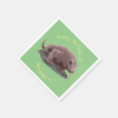 コモドドラゴンイラストレーション スタンダードカクテルナプキン (角)