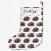 コモドドラゴンイラストレーション スモールクリスマスストッキング (裏面)