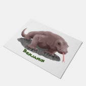 コモドドラゴンイラストレーション ドアマット (アングル)