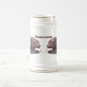 コモドドラゴンイラストレーション ビールジョッキ (中央)