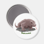 コモドドラゴンイラストレーション マグネット (正面/裏面)