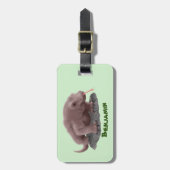 コモドドラゴンイラストレーション ラゲッジタグ (正面縦)