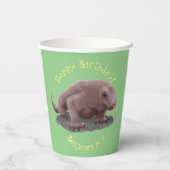 コモドドラゴンイラストレーション 紙コップ (裏面)