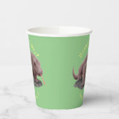 コモドドラゴンイラストレーション 紙コップ (左)