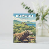コモドドラゴンインドネシア国立公園 ポストカード (スタンド正面)