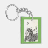 コモドドラゴンバキングイン美しい キーホルダー (正面左)