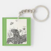 コモドドラゴンバキングイン美しい キーホルダー (裏面)