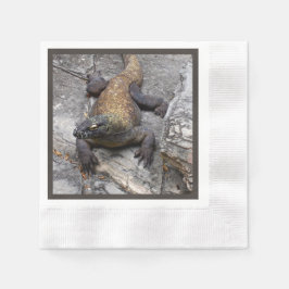 コモドドラゴン自然観 縁ありカクテルナプキン