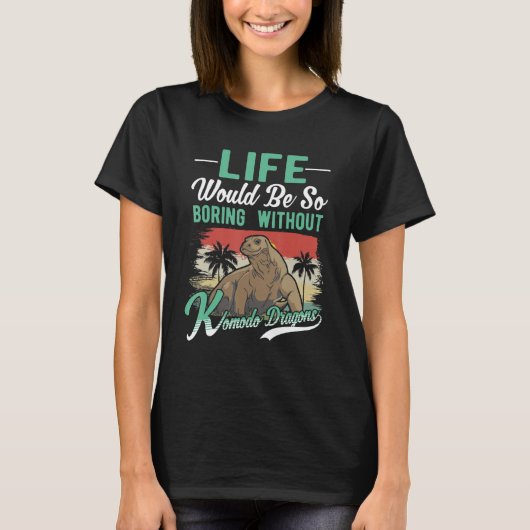 コモドドラゴン オオトカゲ Tシャツ (正面)