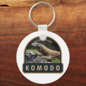 コモド国立公園インドネシアヴィンテージ キーホルダー (正面)