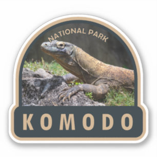 コモド国立公園インドネシアヴィンテージ シール