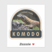 コモド国立公園インドネシアヴィンテージ シール (シート)