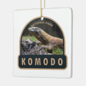 コモド国立公園インドネシアヴィンテージ セラミックオーナメント (左)
